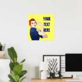 Poster Riveter Rosie personnalisable (Bureau à domicile)