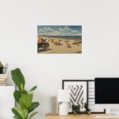 Poster Riviera Beach, Floride - Sunbathers on Beach (Bureau à domicile)