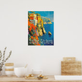 Poster Riviera Italienne Voyage Retro (Cuisine)