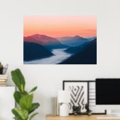 Poster Rivière brumeuse Soča au lever du soleil (Bureau à domicile)