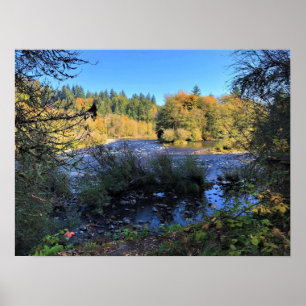 Poster Rivière Clackamas, Oregon