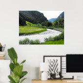Poster Rivière dans les Alpes suisses (Bureau à domicile)