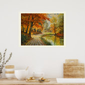 Poster Rivière dans les bois (Cuisine)