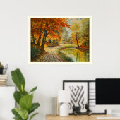 Poster Rivière dans les bois (Bureau à domicile)