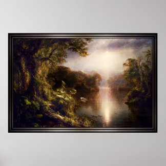 Poster Rivière de la Lumière par l'église Frederic Edwin