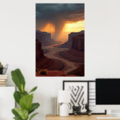 Poster Rivière de limon ambré (Bureau à domicile)