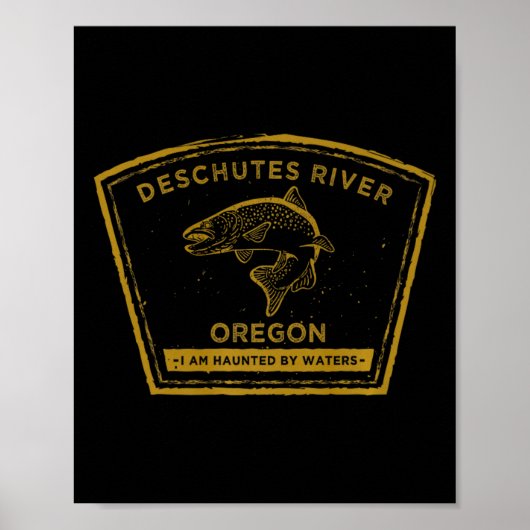 Poster Rivière Deschutes Oregon Pêche à la mouche Premium (Devant)