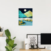 Poster Rivière dorée (Bureau à domicile)