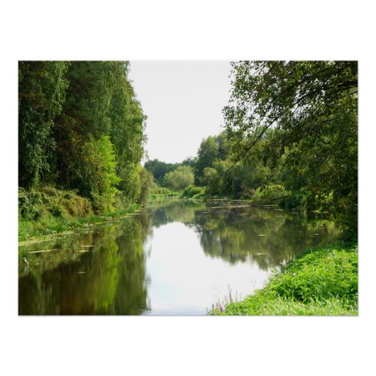 Poster Rivière Dorée Calme (Devant)