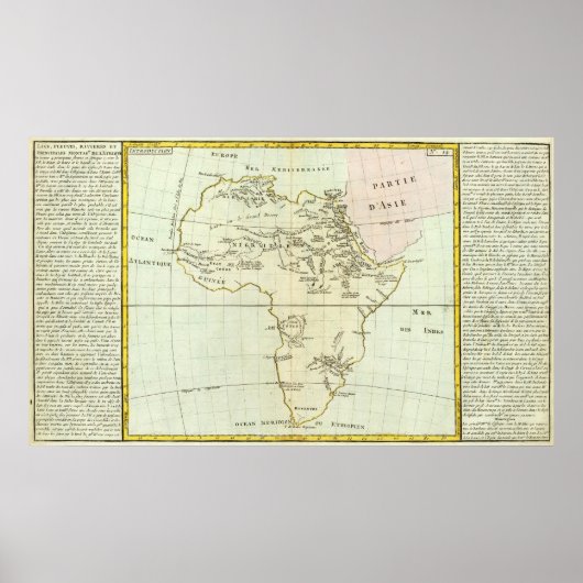 Poster Rivière et montagnes d'Afrique (Devant)