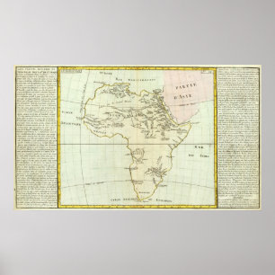 Poster Rivière et montagnes de l'Afrique