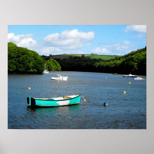 Poster Rivière Fowey à Cornwall (Devant)