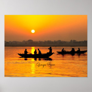 Poster Rivière Ganges, photo paysage pittoresque