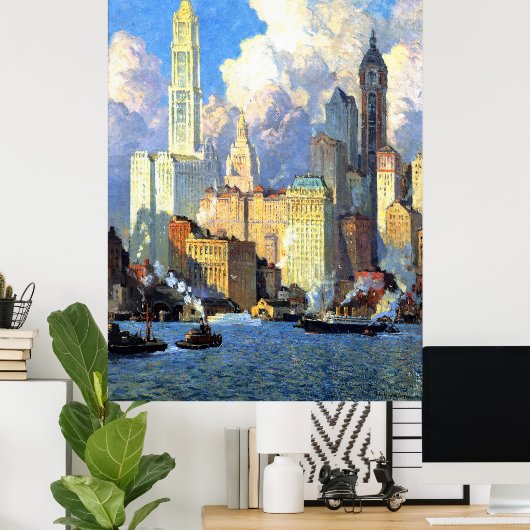 Poster Rivière Hudson - Colin Campbell Cooper (Bureau à domicile)