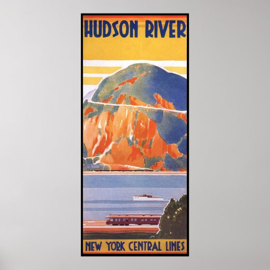 Poster Rivière Hudson - Système central de New York (Devant)
