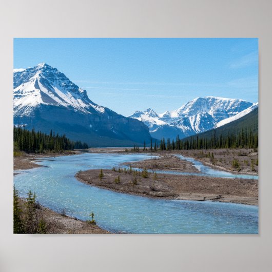 Poster Rivière le long de Icefields Parkway Highway 93 - (Devant)