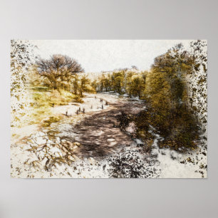 Poster Rivière Lune depuis le pont du diable, Kirkby Lons