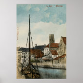 Poster Rivière Mechelen Malines Dyle 1890 (Devant)
