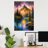 Poster Rivière paisible dans un éden boisé (Bureau à domicile)