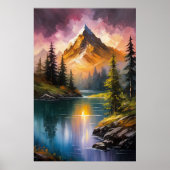 Poster Rivière paisible dans un éden boisé (Devant)