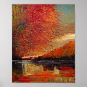 Poster Rivière, peinture abstraite. (Devant)