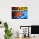 Poster Rivière Swift reflétant les couleurs d'automne (Bureau à domicile)