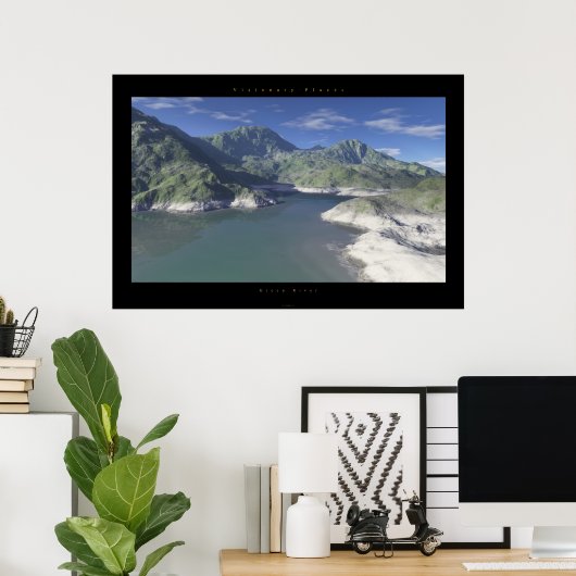 Poster rivière verte (Bureau à domicile)