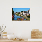 Poster Rivière vue du pont à Josselin en France (Cuisine)