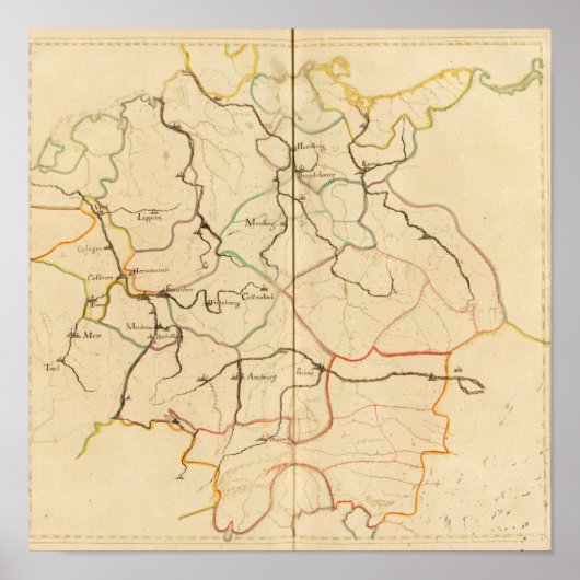 Poster Rivières et Vallées d'Allemagne (Devant)