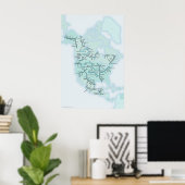 Poster Rivières nord-américaines (Bureau à domicile)
