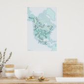 Poster Rivières nord-américaines (Cuisine)