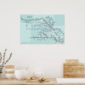 Poster Rivières Rouge et Arkansas 30" x 20" (Cuisine)