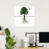 Poster Riyah-Li conçoit des racines (Bureau à domicile)