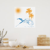 Poster Riyah-Li Designs Surfer (Cuisine)
