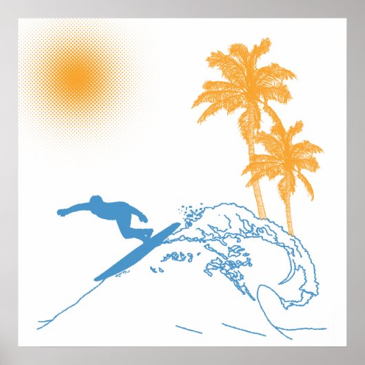 Poster Riyah-Li Designs Surfer (Devant)