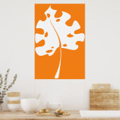 Poster Riyah-Li dessine une feuille orange (Cuisine)