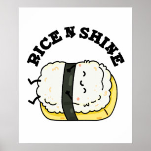 Poster Riz Et Brillant Sushi Pun