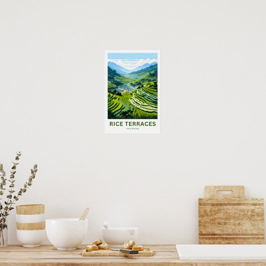 Poster Riz Terrasses Philippines Travel Imprimer (Cuisine)