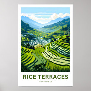 Poster Riz Terrasses Philippines Travel Imprimer