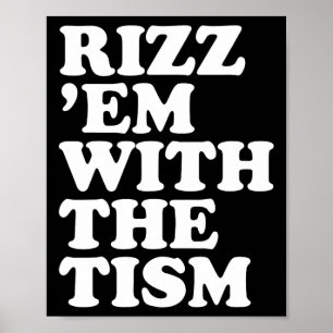 Poster Rizz em Avec Le Tism Funny Sarcastique Dire
