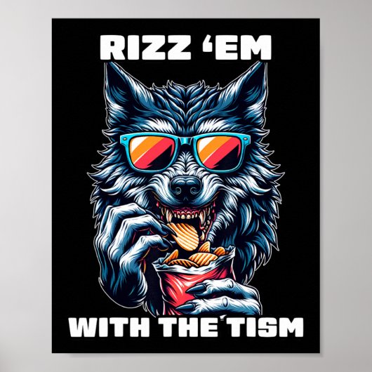 Poster Rizz Em avec le Tism Sensibilisation à l'autisme M (Devant)