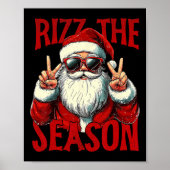 Poster Rizz La Saison Drôle Cool Bruh Père Noël Joyeux (Devant)