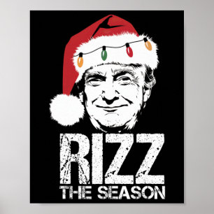Poster Rizz La Saison Drôle Trump Noël Père Noël Pajama