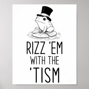 Poster Rizz-les avec le tam ! L'autisme, c'est la grenoui
