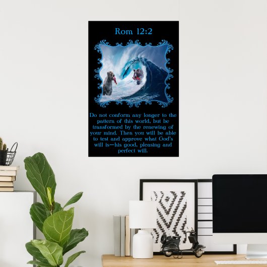 Poster Rm 12:2 Ours grizzlis dans l'océan (Bureau à domicile)