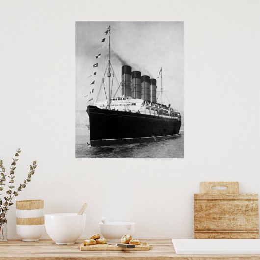 Poster RMS Lusitania (Cuisine)