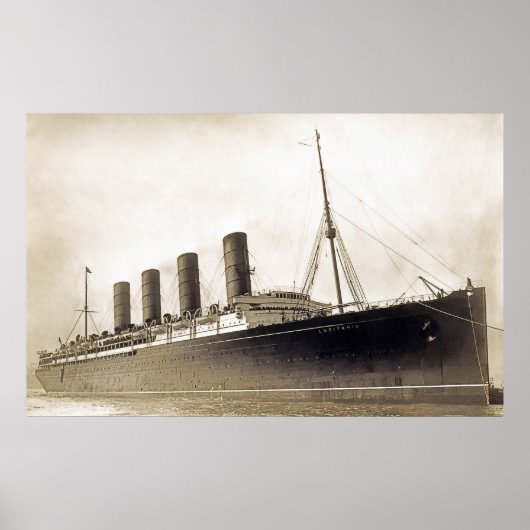 Poster RMS Lusitania (Devant)