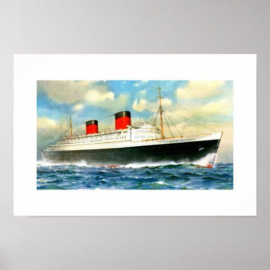 Poster RMS Queen Elizabeth (Devant)