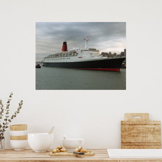 Poster RMS Queen Elizabeth 2 (Cuisine)