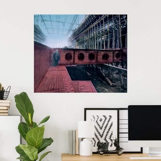 Poster RMS Titanic Construction à Belfast Irlande (Bureau à domicile)